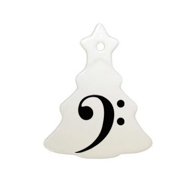 Bass Clef Ceramic Tree Ornament