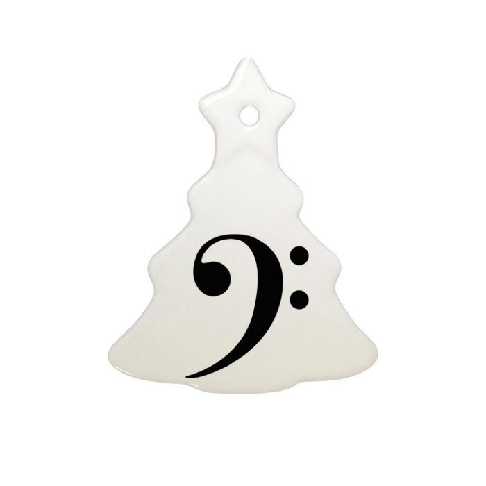 Bass Clef Ceramic Tree Ornament