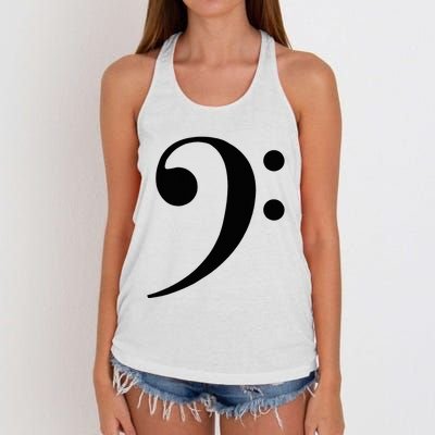 Bass Clef Women's Knotted Racerback Tank
