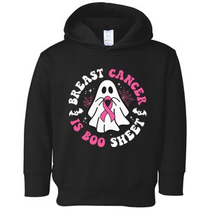 Breast Cancer Boo Ghost Halloween Breast Cancer Awareness Toddler Hoodie