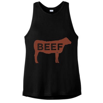Beef Cattle Ladies PosiCharge Tri-Blend Wicking Tank
