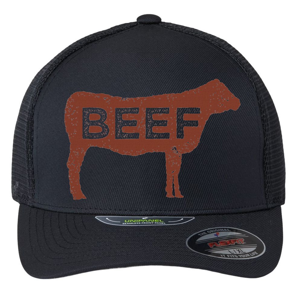 Beef Cattle Flexfit Unipanel Trucker Cap