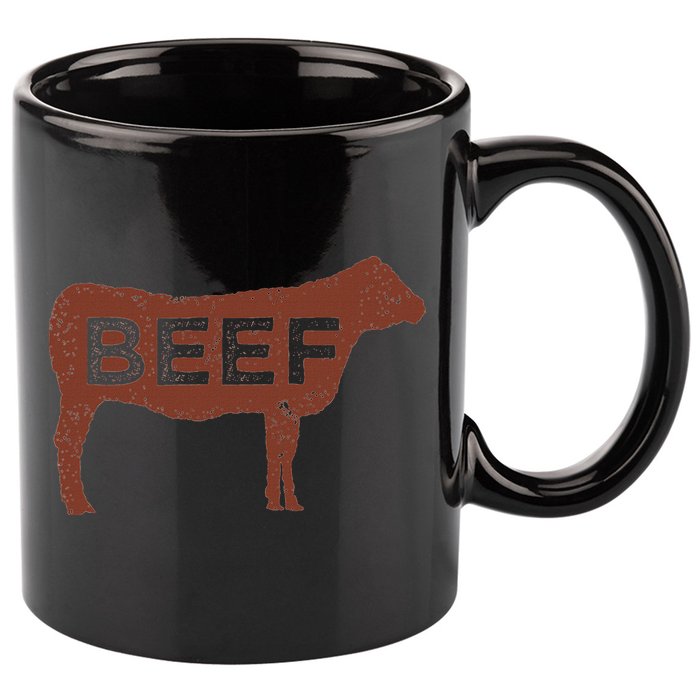 Beef Cattle 11oz C Handle Ceramic Mug
