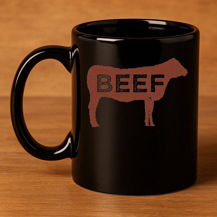 Beef Cattle 11oz C Handle Ceramic Mug