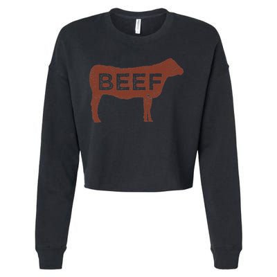 Beef Cattle Cropped Pullover Crew