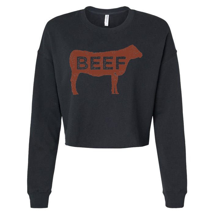 Beef Cattle Cropped Pullover Crew