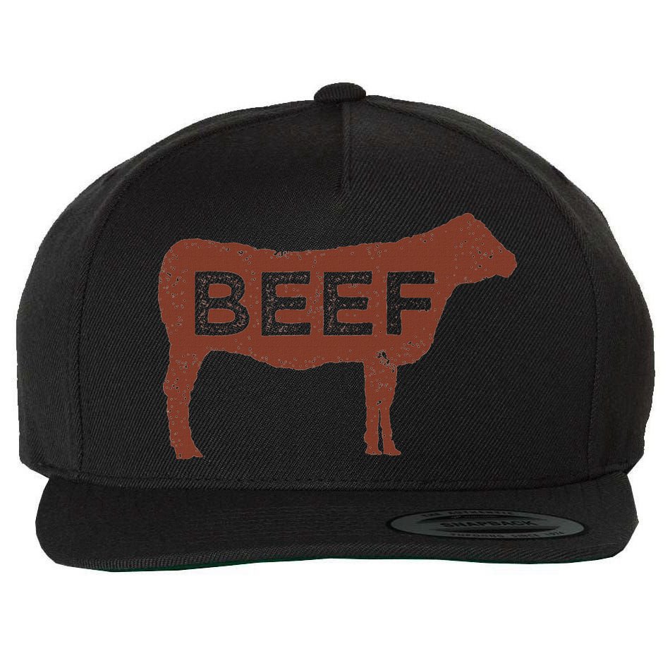 Beef Cattle Wool Snapback Cap
