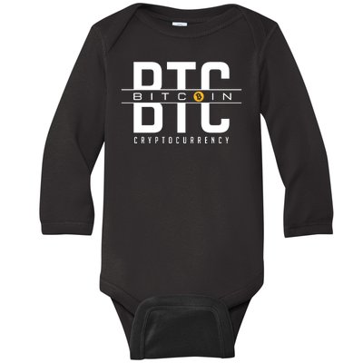 Bitcoin Cryptocurrency Baby Long Sleeve Bodysuit