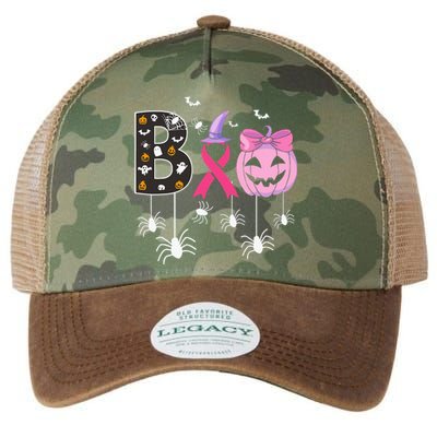 Breast Cancer Boo Halloween Breast Cancer Awareness Legacy Tie Dye Trucker Hat