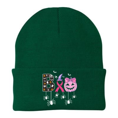 Breast Cancer Boo Halloween Breast Cancer Awareness Knit Cap Winter Beanie