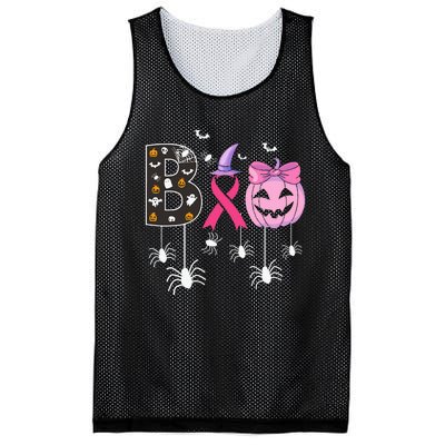 Breast Cancer Boo Halloween Breast Cancer Awareness Mesh Reversible Basketball Jersey Tank