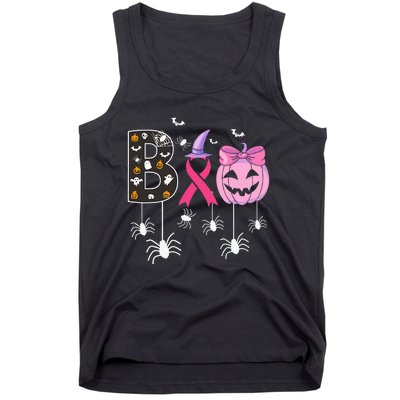 Breast Cancer Boo Halloween Breast Cancer Awareness Tank Top