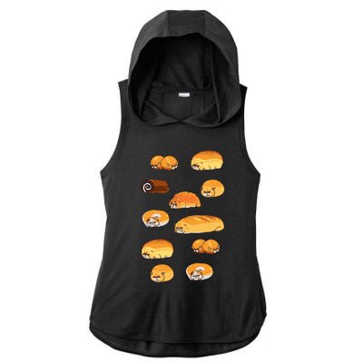 Bread Cats Ladies PosiCharge Tri-Blend Wicking Draft Hoodie Tank