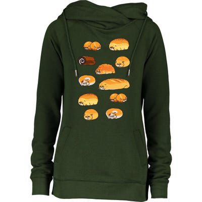 Bread Cats Womens Funnel Neck Pullover Hood