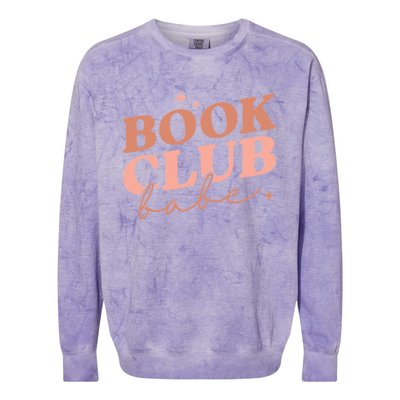 Book Club Babe Reading Book Lovers Gift Colorblast Crewneck Sweatshirt