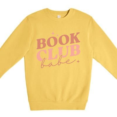 Book Club Babe Reading Book Lovers Gift Premium Crewneck Sweatshirt