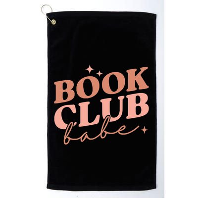 Book Club Babe Reading Book Lovers Gift Platinum Collection Golf Towel