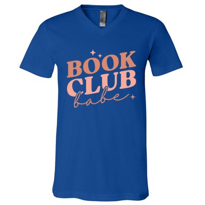 Book Club Babe Reading Book Lovers Gift V-Neck T-Shirt