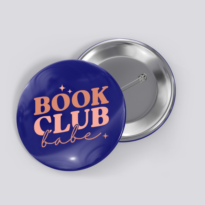 Book Club Babe Reading Book Lovers Gift Button