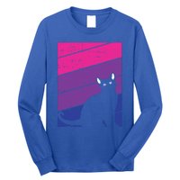 Black Cat Bisexual Pride Kitten Lover Lgbtq Proud Ally Bi Gift Long Sleeve Shirt