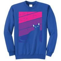 Black Cat Bisexual Pride Kitten Lover Lgbtq Proud Ally Bi Gift Sweatshirt