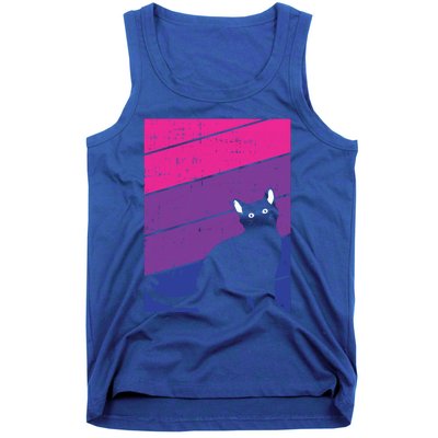 Black Cat Bisexual Pride Kitten Lover Lgbtq Proud Ally Bi Gift Tank Top