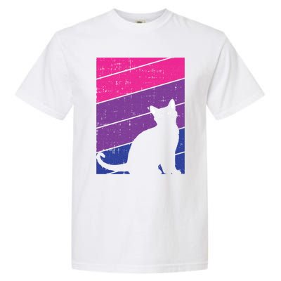 Black Cat Bisexual Pride Kitten Lover Lgbtq Proud Ally Bi Gift Garment-Dyed Heavyweight T-Shirt