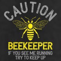 Beekeeper Caution Beekeeping Funny Bee Lover Gift 7 Panel Mesh Trucker Snapback Hat