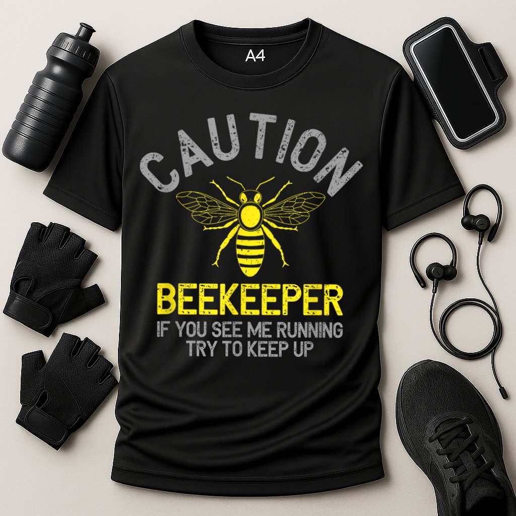 Beekeeper Caution Beekeeping Funny Bee Lover Gift Cooling Performance Crew T-Shirt