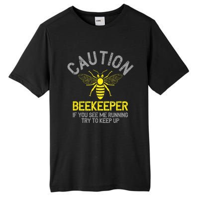 Beekeeper Caution Beekeeping Funny Bee Lover Gift Tall Fusion ChromaSoft Performance T-Shirt