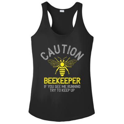 Beekeeper Caution Beekeeping Funny Bee Lover Gift Ladies PosiCharge Competitor Racerback Tank