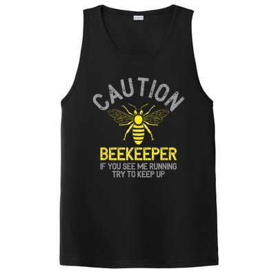 Beekeeper Caution Beekeeping Funny Bee Lover Gift PosiCharge Competitor Tank