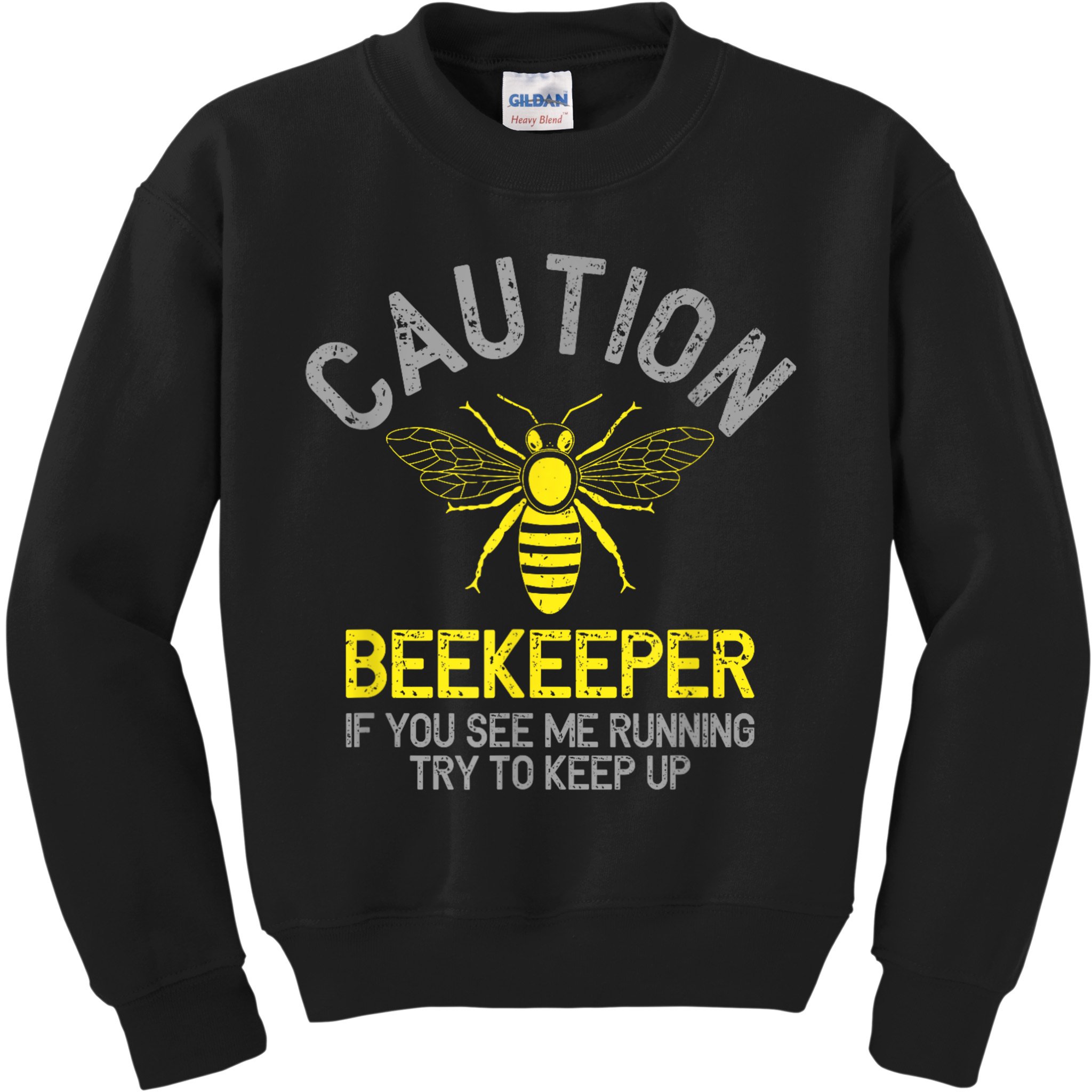 Beekeeper Caution Beekeeping Funny Bee Lover Gift Kids Sweatshirt