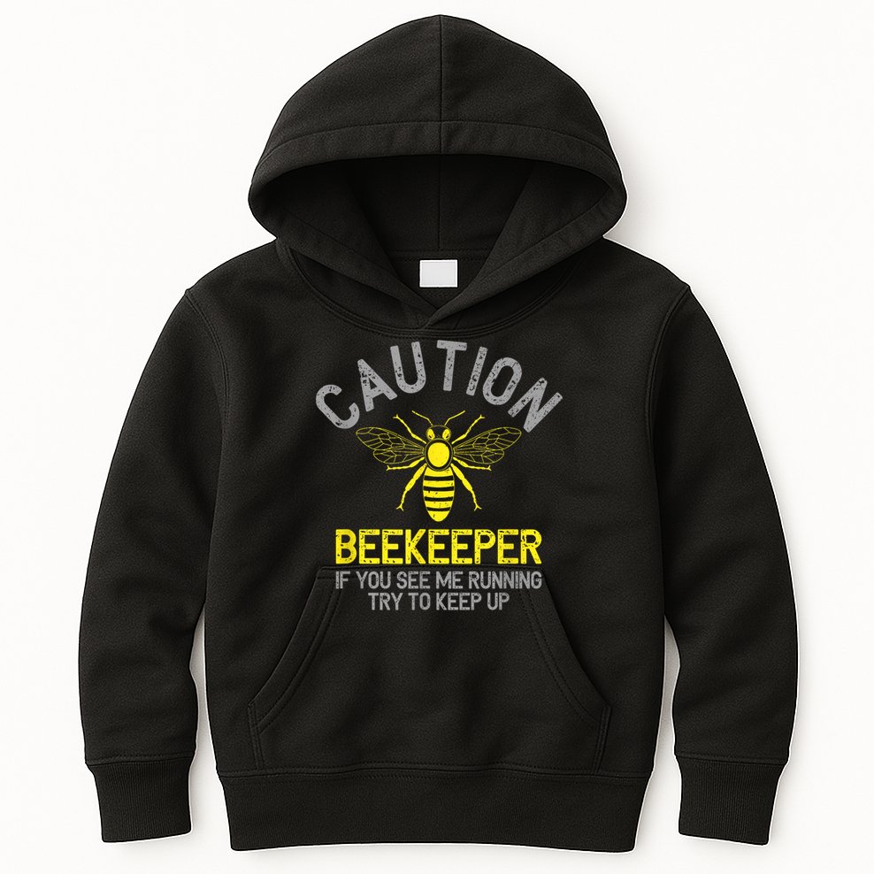 Beekeeper Caution Beekeeping Funny Bee Lover Gift Kids Hoodie