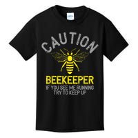 Beekeeper Caution Beekeeping Funny Bee Lover Gift Kids T-Shirt