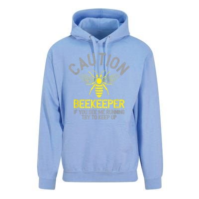 Beekeeper Caution Beekeeping Funny Bee Lover Gift Unisex Surf Hoodie