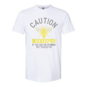 Beekeeper Caution Beekeeping Funny Bee Lover Gift Softstyle CVC T-Shirt