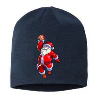 Basketball Christmas Boy Basketball Santa Claus Sustainable Beanie