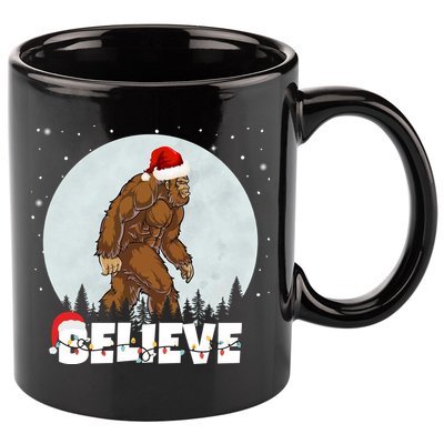 Believe Christmas Bigfoot Holiday 11oz C Handle Ceramic Mug