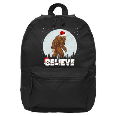 Believe Christmas Bigfoot Holiday 16 in Basic Backpack