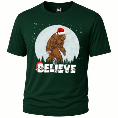 Believe Christmas Bigfoot Holiday Performance Shirt