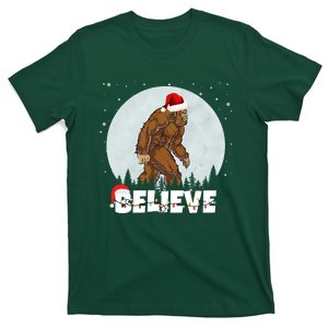 Believe Christmas Bigfoot Holiday T-Shirt