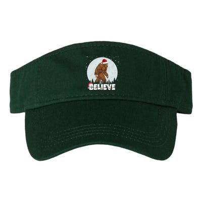 Believe Christmas Bigfoot Holiday Visor