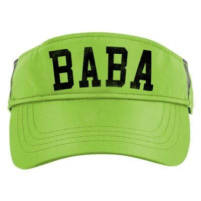 Baba Classic Bold Font FatherS Day Baba Adult Drive Performance Visor