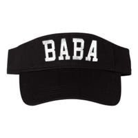 Baba Classic Bold Font FatherS Day Baba Valucap Bio-Washed Visor