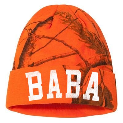 Baba Classic Bold Font FatherS Day Baba Kati Licensed 12" Camo Beanie