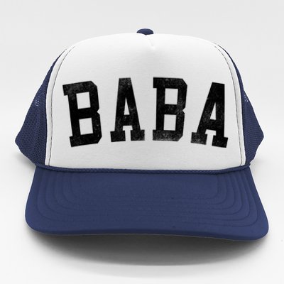 Baba Classic Bold Font FatherS Day Baba Trucker Hat