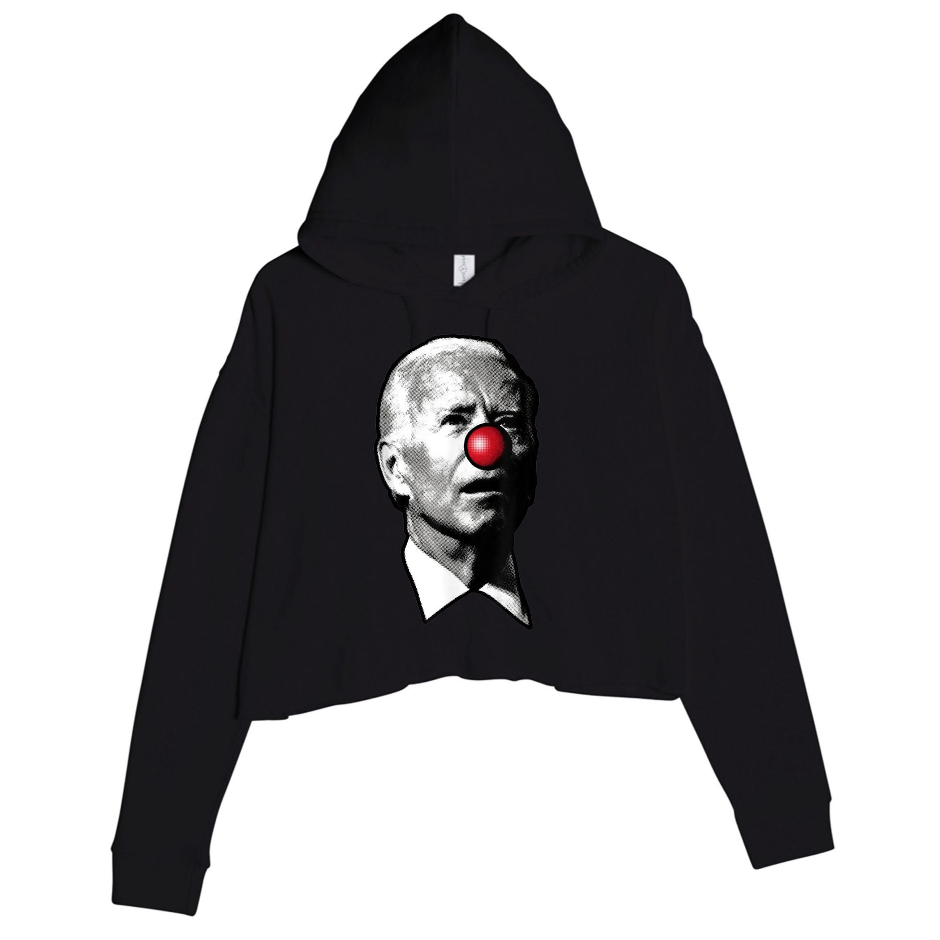 Biden Clown Crop Fleece Hoodie