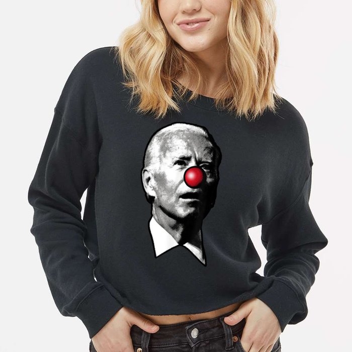 Biden Clown Cropped Pullover Crew