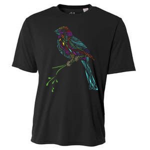 Birdwatcher Colourful Bird Watching Parrot Budgie Cooling Performance Crew T-Shirt